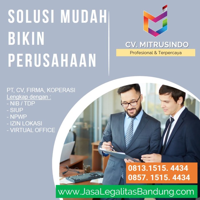 Jasa legalitas PT Bandung